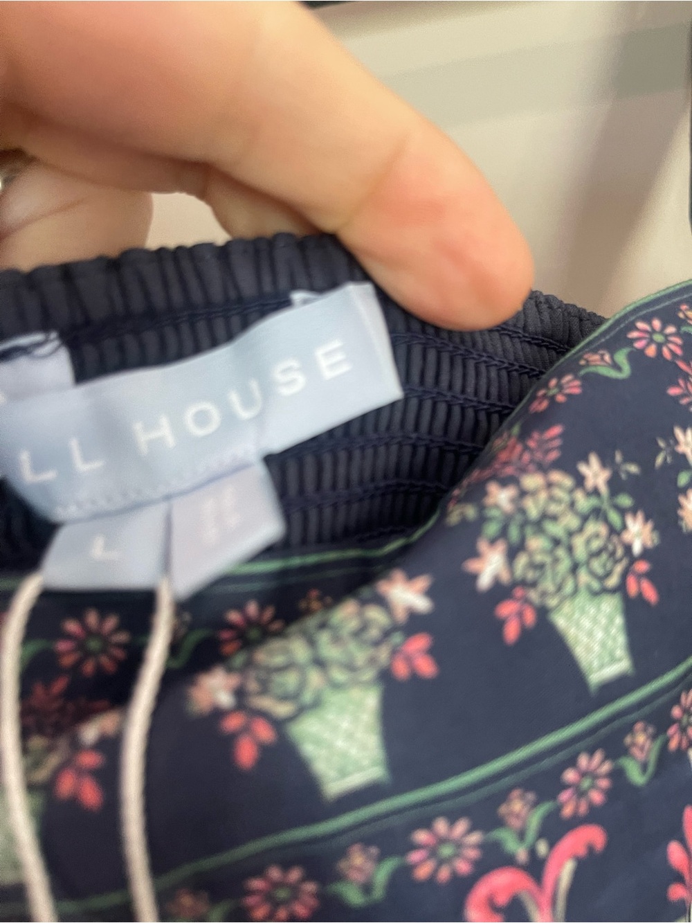 Hill House NWT Navy Margot Dress in Trailing Fern - Picture 7 of 12
